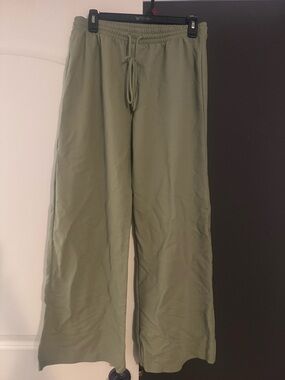 Zara Olive Green Elastic Waist Pants
